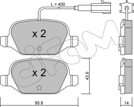 Cifam 822-324-3 - Тормозные колодки, дисковые, комплект autospares.lv