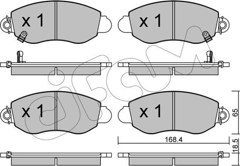 Cifam 822-320-0 - Тормозные колодки, дисковые, комплект autospares.lv