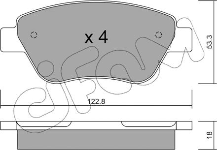 Cifam 822-321-1 - Тормозные колодки, дисковые, комплект autospares.lv