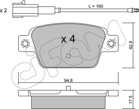 Cifam 822-323-1 - Тормозные колодки, дисковые, комплект autospares.lv