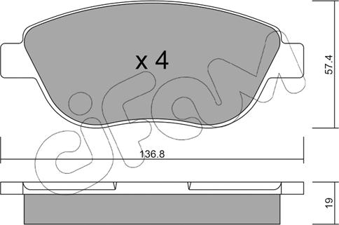 Cifam 822-322-1 - Тормозные колодки, дисковые, комплект autospares.lv