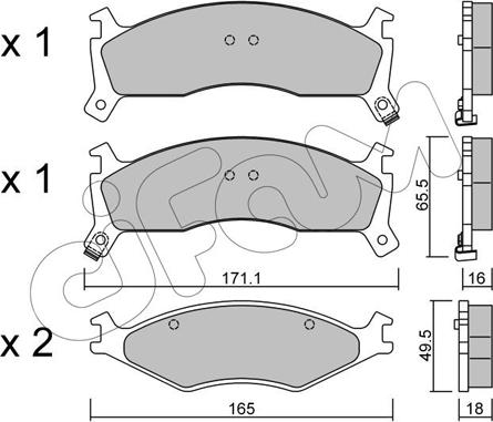 Cifam 822-375-0 - Тормозные колодки, дисковые, комплект autospares.lv