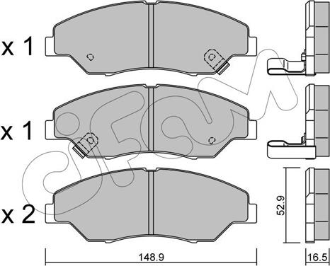 Cifam 822-376-0 - Тормозные колодки, дисковые, комплект autospares.lv