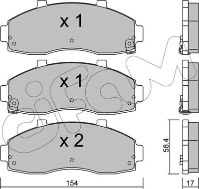 Cifam 822-373-0 - Тормозные колодки, дисковые, комплект autospares.lv