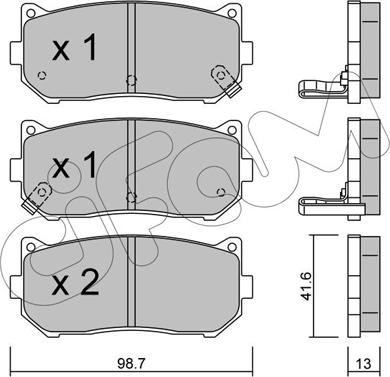 Cifam 822-372-0 - Тормозные колодки, дисковые, комплект autospares.lv