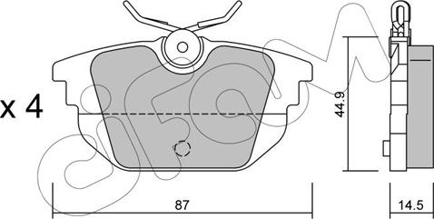 Cifam 822-299-0 - Тормозные колодки, дисковые, комплект autospares.lv