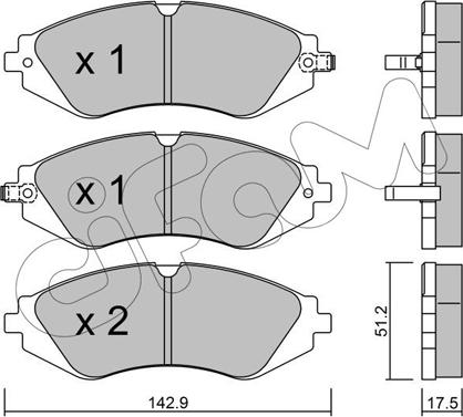 Cifam 822-294-0 - Тормозные колодки, дисковые, комплект autospares.lv