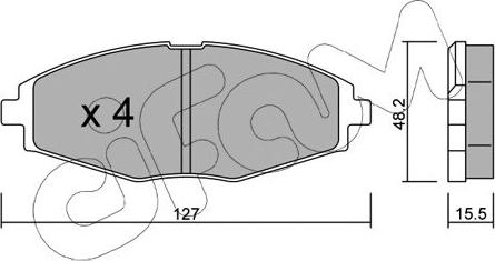 Cifam 822-293-1 - Тормозные колодки, дисковые, комплект autospares.lv