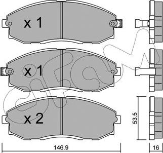 Cifam 822-297-0 - Тормозные колодки, дисковые, комплект autospares.lv