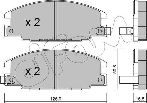 Cifam 822-244-0 - Тормозные колодки, дисковые, комплект autospares.lv