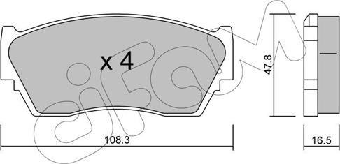 Cifam 822-246-0 - Тормозные колодки, дисковые, комплект autospares.lv