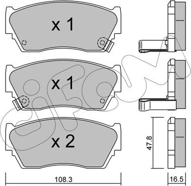 Cifam 822-246-1 - Тормозные колодки, дисковые, комплект autospares.lv