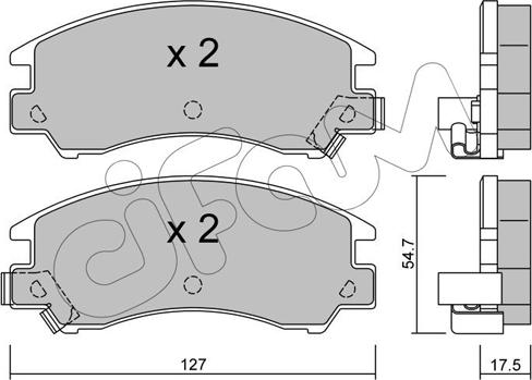 Cifam 822-241-0 - Тормозные колодки, дисковые, комплект autospares.lv