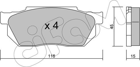 Cifam 822-247-0 - Тормозные колодки, дисковые, комплект autospares.lv