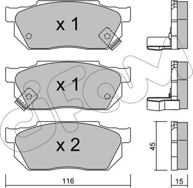 Cifam 822-247-1 - Тормозные колодки, дисковые, комплект autospares.lv