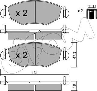 Cifam 822-254-0 - Тормозные колодки, дисковые, комплект autospares.lv