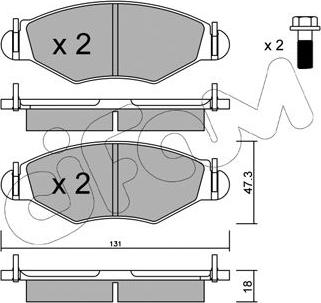 Cifam 822-254-1 - Тормозные колодки, дисковые, комплект autospares.lv