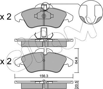 Cifam 822-256-1 - Тормозные колодки, дисковые, комплект autospares.lv