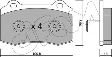 Cifam 822-251-5 - Тормозные колодки, дисковые, комплект autospares.lv