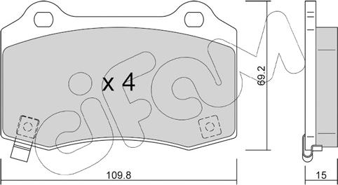 Cifam 822-251-6 - Тормозные колодки, дисковые, комплект autospares.lv