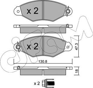 Cifam 822-253-0 - Тормозные колодки, дисковые, комплект autospares.lv