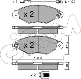 Cifam 822-253-1 - Тормозные колодки, дисковые, комплект autospares.lv