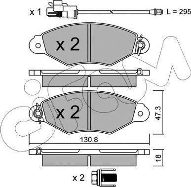 Cifam 822-253-2 - Тормозные колодки, дисковые, комплект autospares.lv