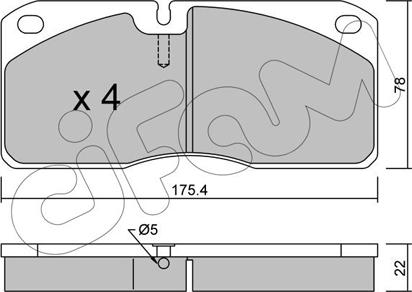 Cifam 822-269-0 - Тормозные колодки, дисковые, комплект autospares.lv