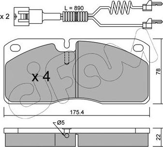 Cifam 822-269-3K - Тормозные колодки, дисковые, комплект autospares.lv