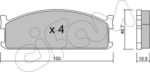 Cifam 822-265-0 - Тормозные колодки, дисковые, комплект autospares.lv