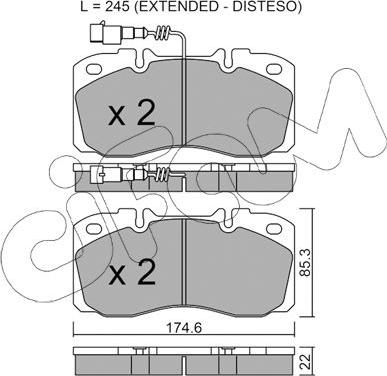 Cifam 822-268-5 - Тормозные колодки, дисковые, комплект autospares.lv