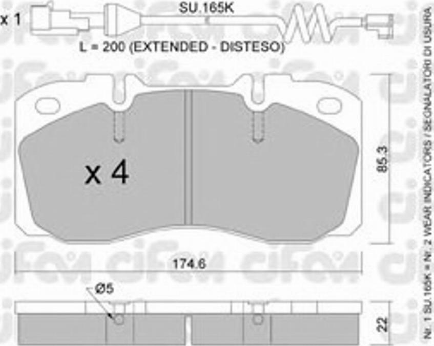 Cifam 8222683K - Тормозные колодки, дисковые, комплект autospares.lv