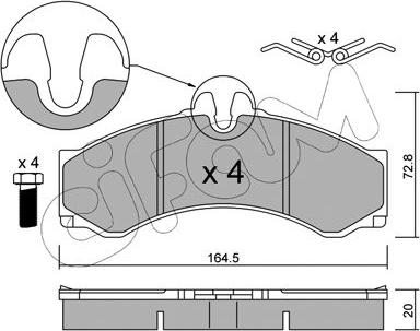 Cifam 822-262-1 - Тормозные колодки, дисковые, комплект autospares.lv