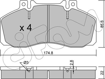 Cifam 822-267-0 - Тормозные колодки, дисковые, комплект autospares.lv