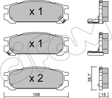 Cifam 822-204-0 - Тормозные колодки, дисковые, комплект autospares.lv