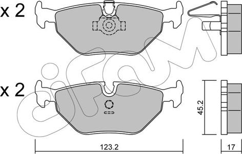 Cifam 822-210-0 - Тормозные колодки, дисковые, комплект autospares.lv