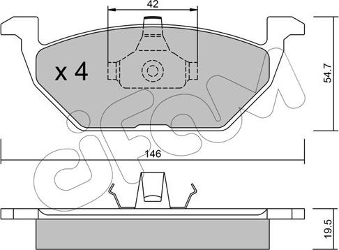 Cifam 822-211-0 - Тормозные колодки, дисковые, комплект autospares.lv