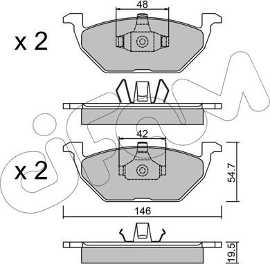 Cifam 822-211-1 - Тормозные колодки, дисковые, комплект autospares.lv