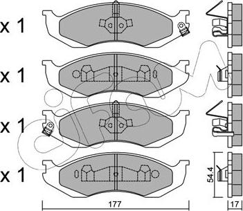 Cifam 822-218-1 - Тормозные колодки, дисковые, комплект autospares.lv