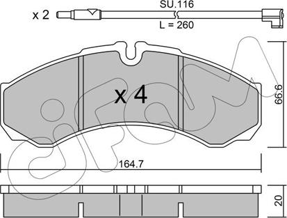 Cifam 822-212-7K - Тормозные колодки, дисковые, комплект autospares.lv