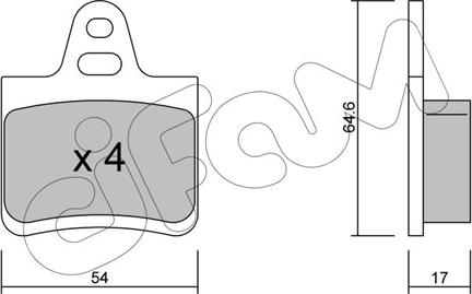 Cifam 822-284-0 - Тормозные колодки, дисковые, комплект autospares.lv