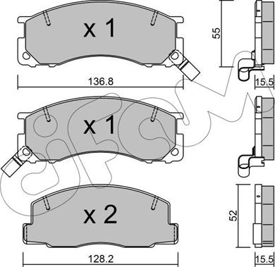 Cifam 822-281-0 - Тормозные колодки, дисковые, комплект autospares.lv