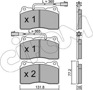 Cifam 822-288-4 - Тормозные колодки, дисковые, комплект autospares.lv