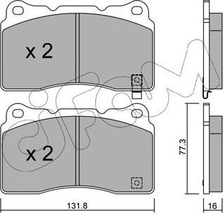 Cifam 822-288-5 - Тормозные колодки, дисковые, комплект autospares.lv