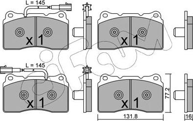 Cifam 822-288-6 - Тормозные колодки, дисковые, комплект autospares.lv