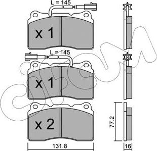 Cifam 822-288-0 - Тормозные колодки, дисковые, комплект autospares.lv