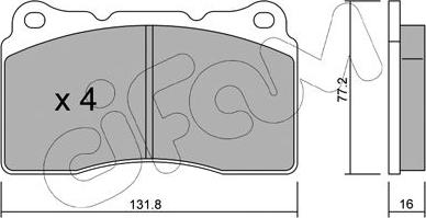 Cifam 822-288-1 - Тормозные колодки, дисковые, комплект autospares.lv