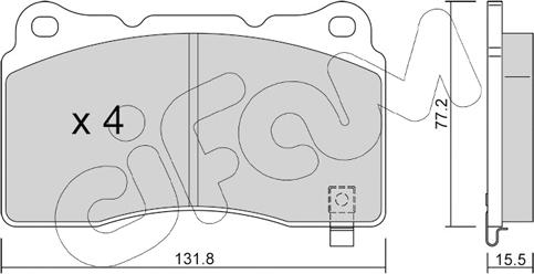 Cifam 822-288-8 - Тормозные колодки, дисковые, комплект autospares.lv