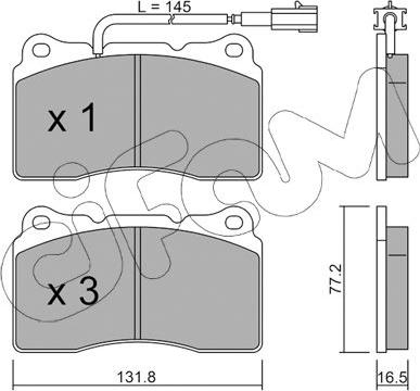 Cifam 822-288-7 - Тормозные колодки, дисковые, комплект autospares.lv