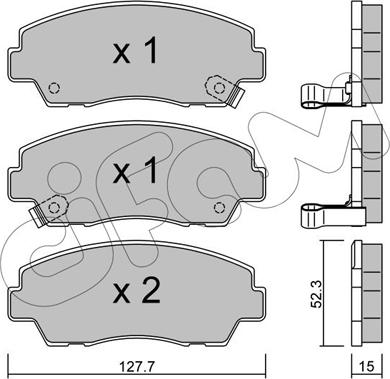 Cifam 822-283-0 - Тормозные колодки, дисковые, комплект autospares.lv